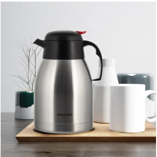 Термос "конференція" 1500мл з пластик.кришкою нержавіюча сталь Конференція KAMILLE 2216 Житомир - фото 4