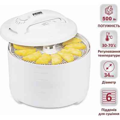 Сушка для овощей и фруктов PRIME Technics PFD 607 W (195984) Винница
