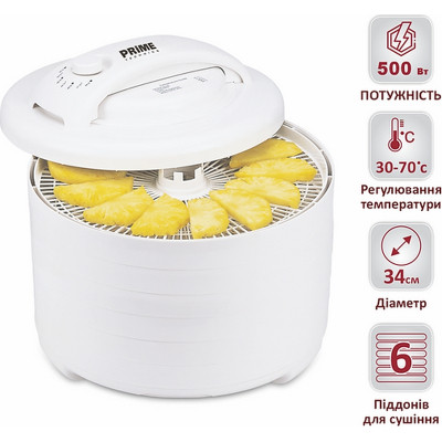 Сушка для овощей и фруктов PRIME Technics PFD 607 W (195984) Винница - изображение 3