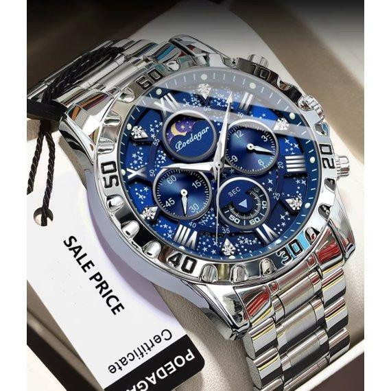 Чоловічий наручний годинник Poedagar MoonLight (Сріблястий) Вінниця - фото 6