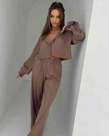 Жіночий стильний костюм дабл Армані Шоколад, 42/44 Одеса