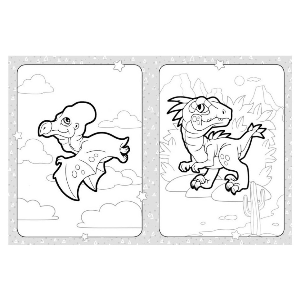 Розмальовка дитяча Дружні динозаврики КЕНГУРУ 1489006 для найменших Вінниця - фото 3