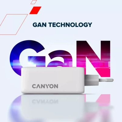 Зарядний пристрій Canyon CU100ACC GaN 100W 3xPD 1xQC EU White (CNS-CUW100ACC) Вінниця - фото 6