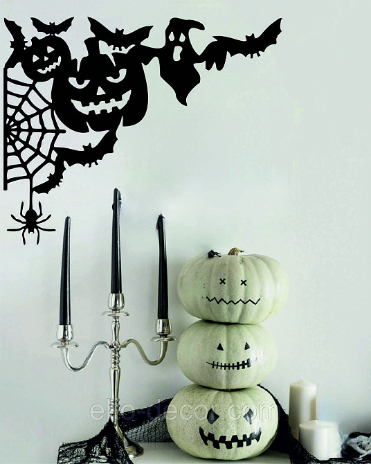 Декоративное настенное Панно «Хэллоуин», Декор на стену 90*73 см, Черный Киев - изображение 2