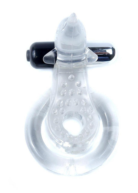 Ерекційне кільце - Dolphin Vibro CockRing Clear Sex Aura Київ - фото 7