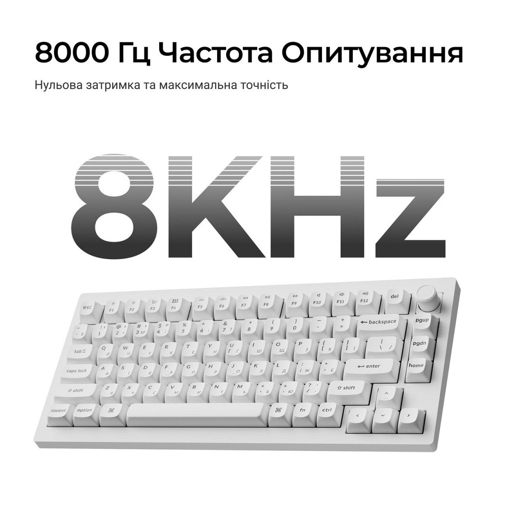 Клавіатура бездротова Keychron V1 Ultra Keychron Red Switch White RGB (V1U-F1-UA) ( 29008 ) Харьков - изображение 10