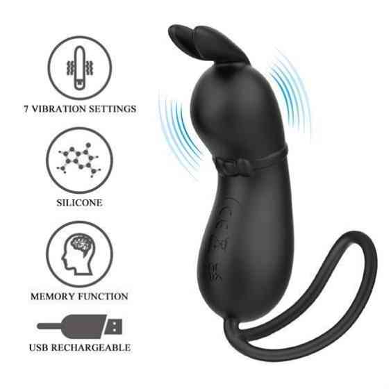 Вибростимулятор - Pretty Love Rosalie Vibro Stimulator Black Sex Aura Киев