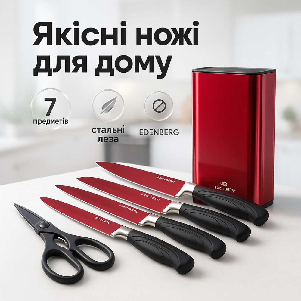 Набір ножів для кулінарних завдань, Товари для кухні ножі, Набір кулінарних ножів LF-65 Львів - фото 10