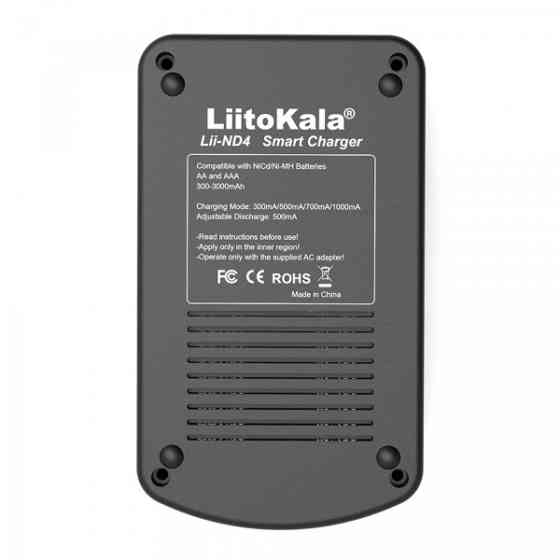 Зарядний пристрій LiitoKala Lii-ND4, 4x(NiMH/NiCd) + 1*9V(крона), discharge function (Lii-ND4) Киев
