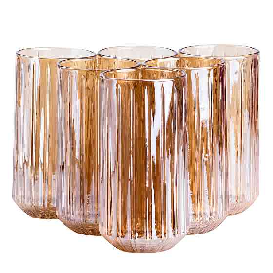 TS Kitchen Набір склянок 6 штук по 380 мл скляний коричневий Київ
