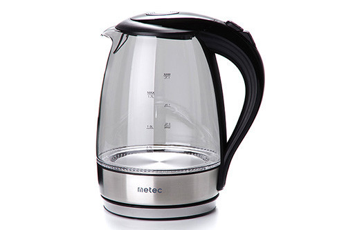 Стеклянный электрочайник Metec EK-04GB 1.7 л, 1850-2200 Вт, черный корпус Харьков - изображение 1