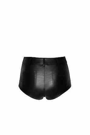 Шортики Noir Handmade F318 Wild, XXL, black, под латекс, крокодиловый принт, с доступом Sex Aura Киев