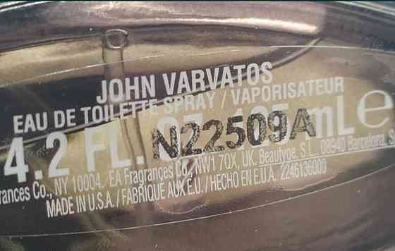 Парфюмерия: John Varvaros For Men edt 125ml. Оригінал! Київ
