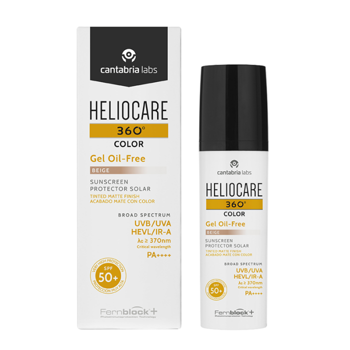 Сонцезахисний зволожуючий водний гель Беж HELIOCARE 360º Color Gel Oil-free Beige Sunscreen SPF 50+ CANTABRIA, 50 мл Дніпро - фото 1