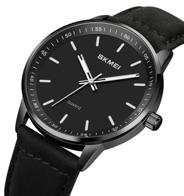 Годинник класичний чоловічий Skmei 2034 (Чорний з чорним) Київ - фото 2