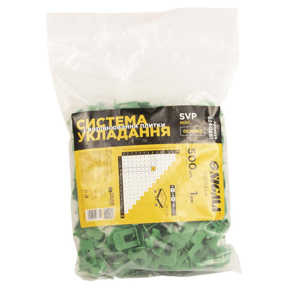 Система укладки и выравнивания плитки SVP Mini основание 1.0 мм 500шт SIGMA (8240881) Киев - изображение 1