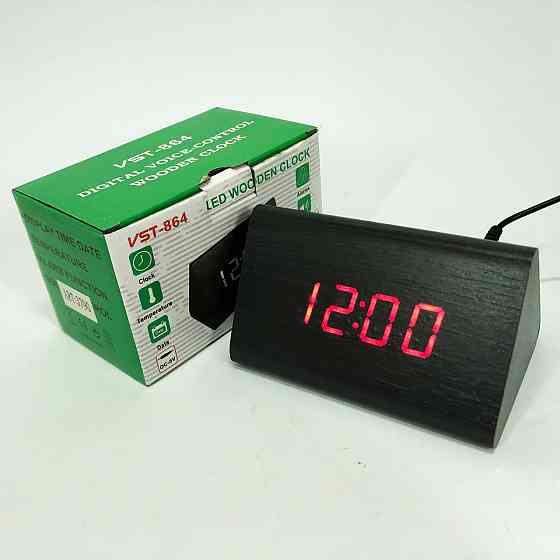 Настільний годинник зі світлодіодним дисплеєм VST-864, Електронні настільні AD-787 годинники digital Київ