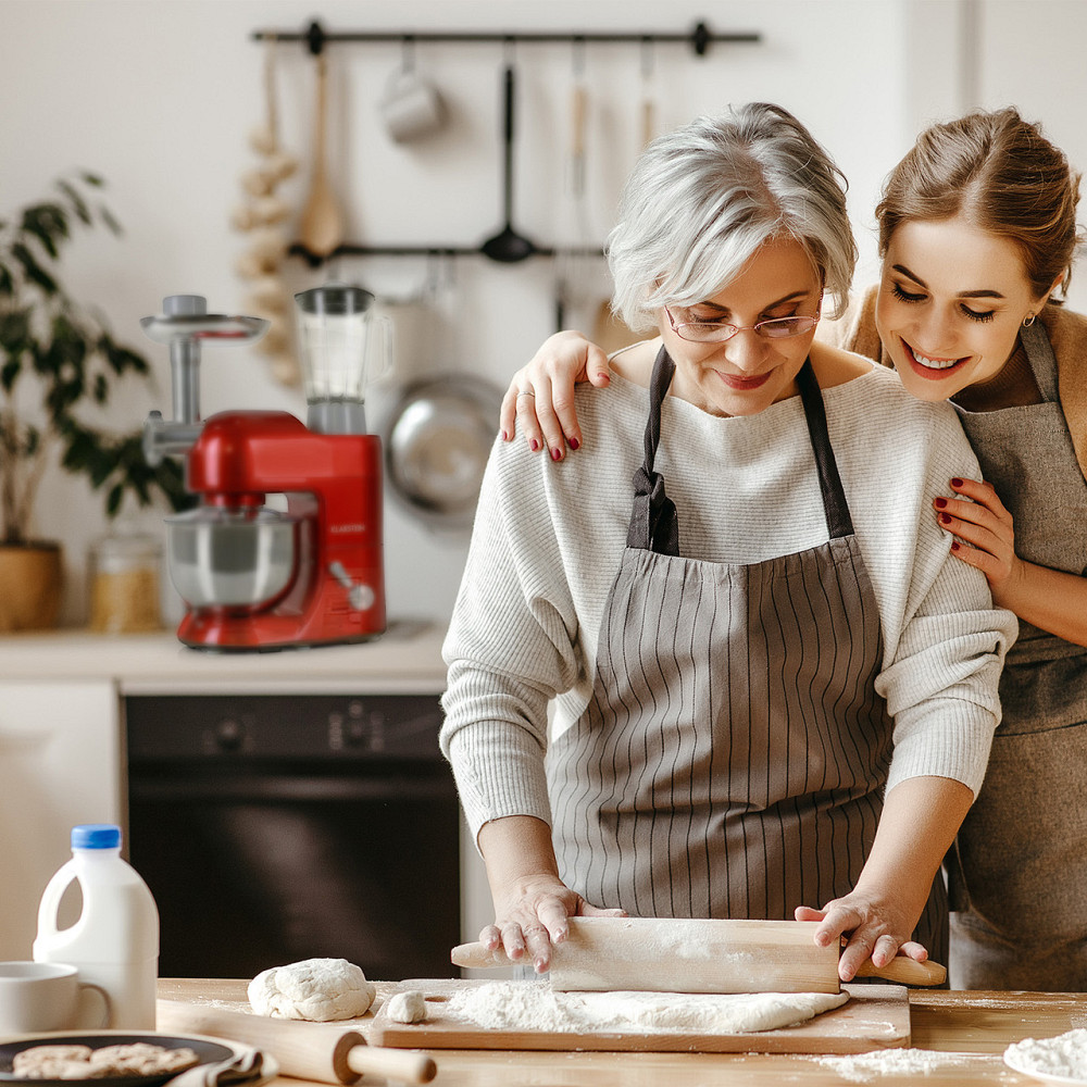 Кухонний комбайн Lucia 3-в-1 2000 Вт/2,7 к.с., 5 л, неіржавка сталь, не містить BPA, червоний (Німеччина, Рівне - фото 2