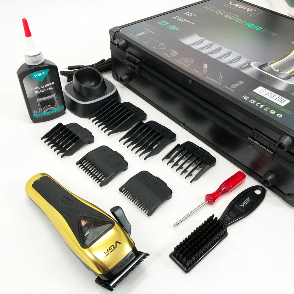 Подстригательная машинка VGR V-015, Профессиональная машинка для стрижки волос и бороды JC-54 Львов - изображение 5