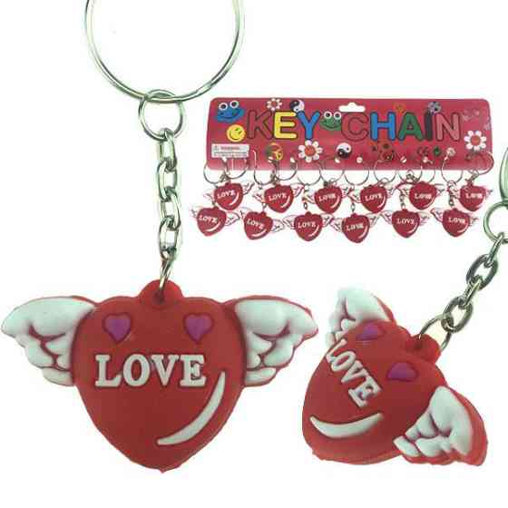 Брелок на ключи Сердечко Love 12 шт Киев