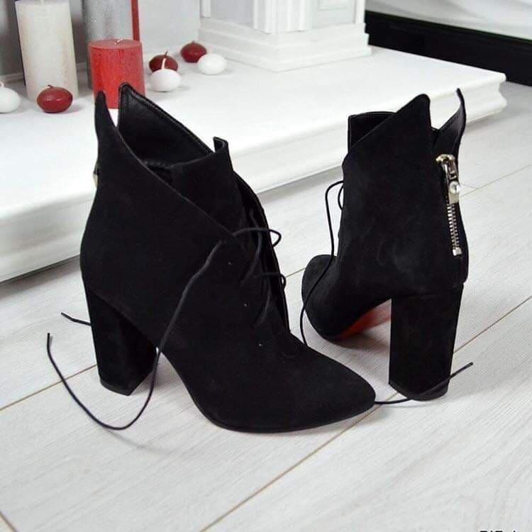 Crisma Черевики жіночі CRISMA чорні замша натуральна каблук 10 см 38р.39р. (2733) Коломыя - изображение 1