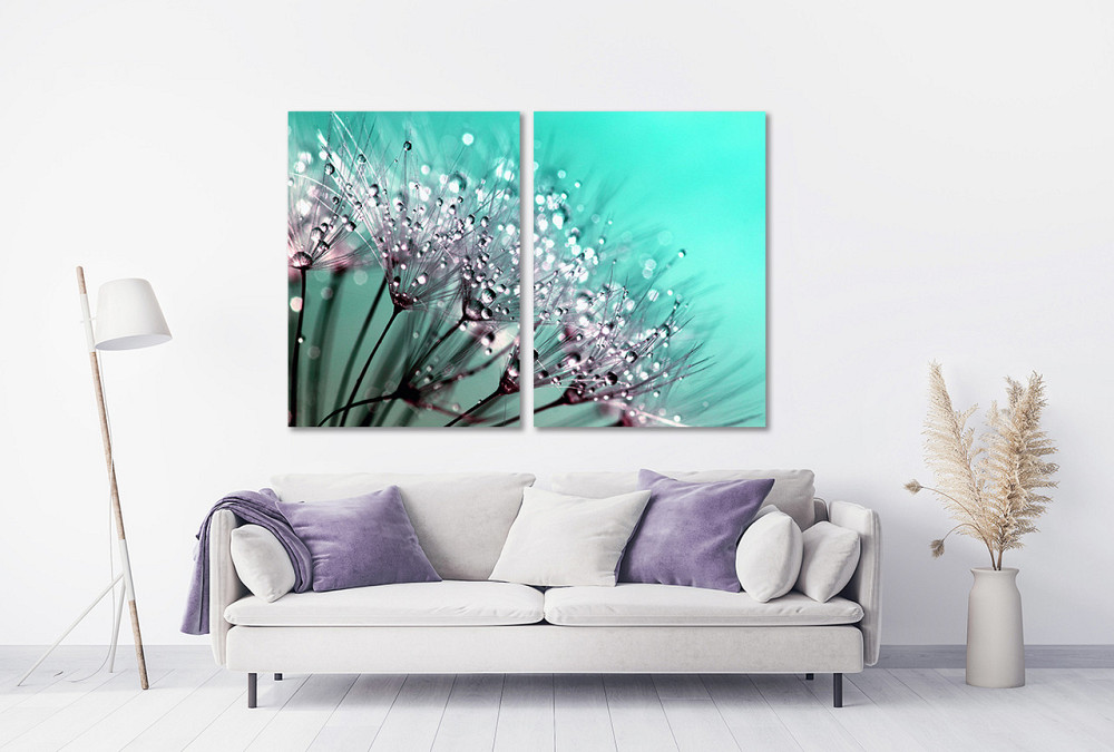 Модульная картина в гостиную / спальню Краплі води на квітці TLV-2_008 Киев - изображение 2