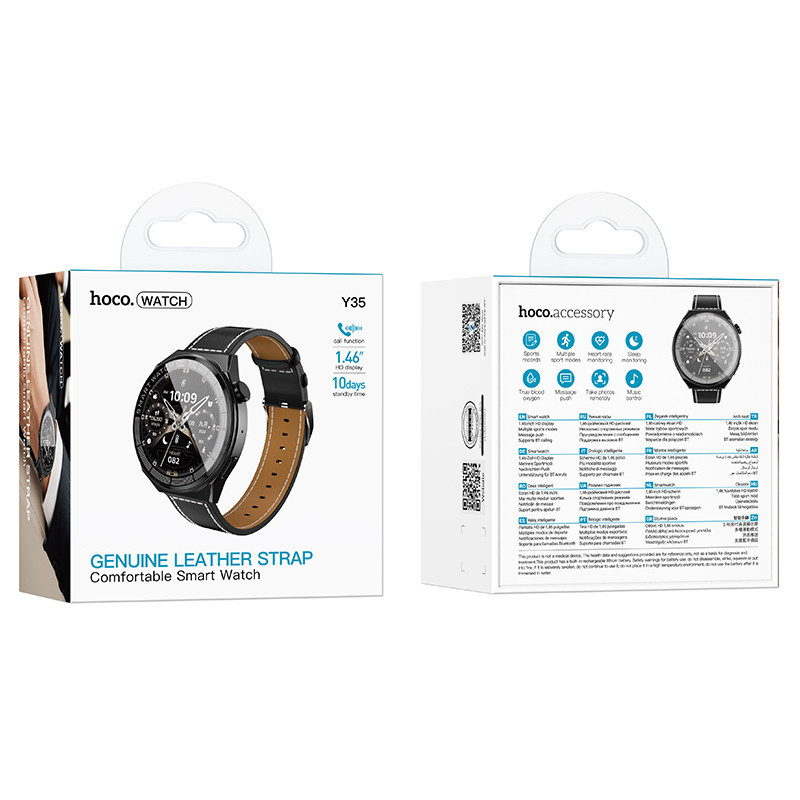 Смарт-часы HOCO Y35 36mm. 250 mAh. IP67 Smart sports watch(call version) Black Одесса - изображение 2