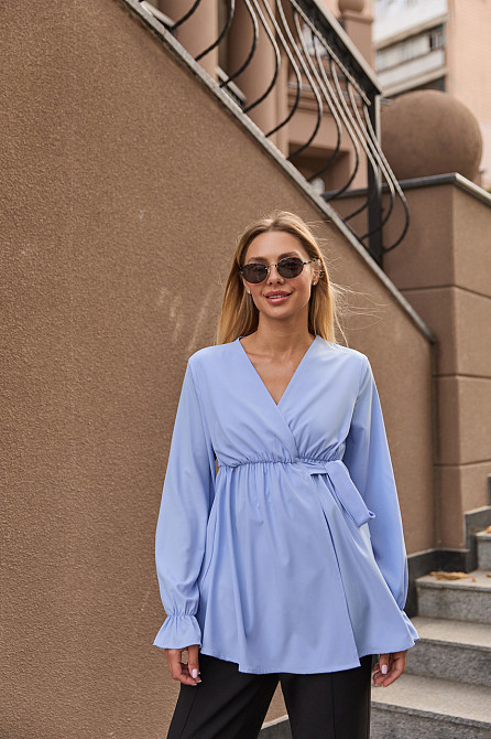 Блуза для вагітних та годуючих Toscana 4XL (54) Lullababe Блакитний Кривий Ріг - фото 7