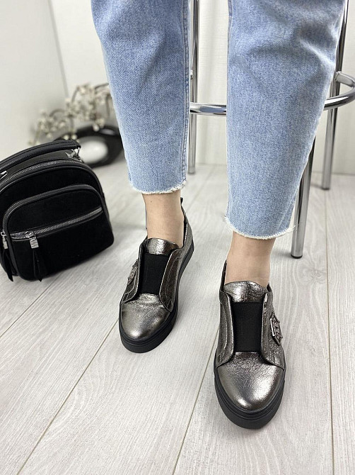 SOTHBY'S Сліпони жіночі Sothby 's C-538 срібло (весна-осінь, шкіра натуральна) (3374)38р. Коломыя - изображение 9