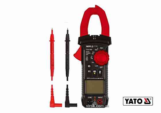 Мультиметр-кліщі для вимірювання електричних параметрів YATO з цифровим LCD-дисплеєм + чохол [40] Одеса
