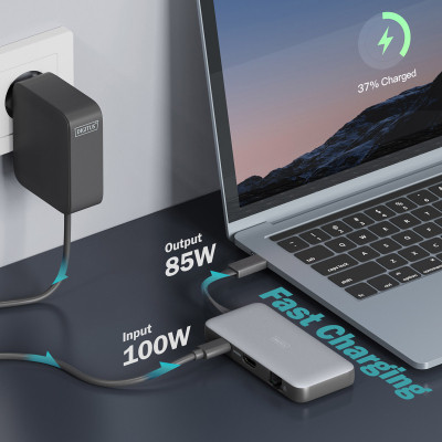 Порт-репликатор Digitus USB-C > HDMI/2xUSB-A/USB-C/SD/MicroSD/RJ54, Travel (DA-70916) Винница - изображение 3