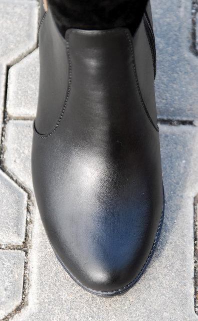 Чоботи жіночі зимові комбіновані натуральна шкіра + замша чорні на підборах р. 36, 37, 40, 41 1 Коломия - фото 2