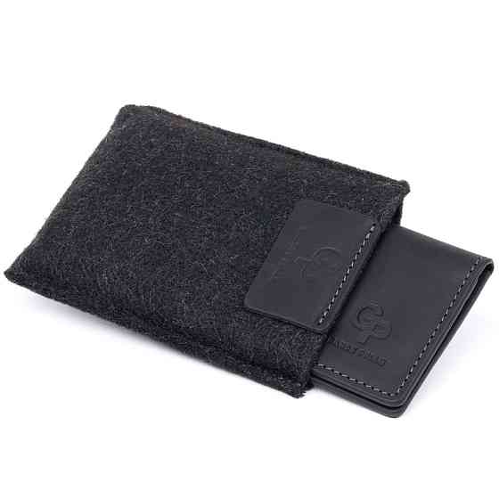 Визитница с обложкой для ID-паспорта из натуральной кожи GRANDE PELLE 11290 Черная Киев