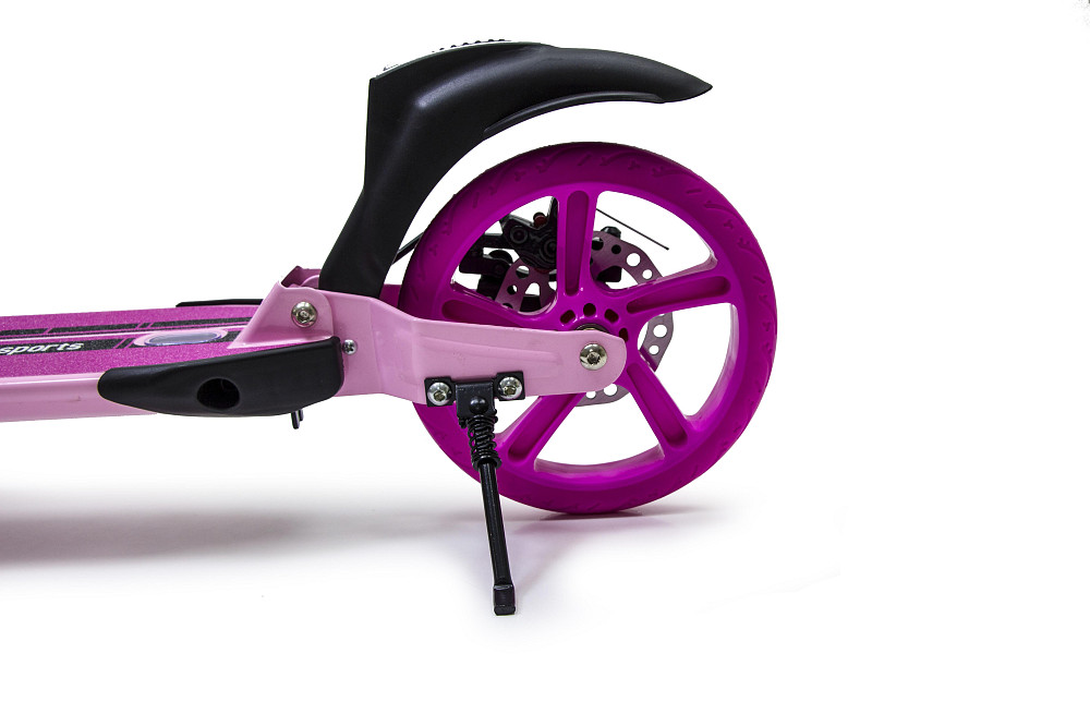 Детский самокат Scale Sports SS-04 + звоночек + ремень + подстаканник. Дисковый тормоз. Розовый Одесса - изображение 6