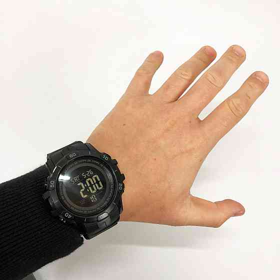 Чоловічі годинники з пластиковим ремінцем SKMEI 1475BK BLACK, Годинники військової тематики CD-46 Івано-Франківськ