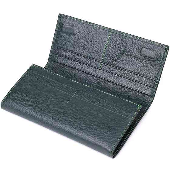 Модний гаманець для жінок із натуральної шкіри ST Leather 23099 Зелений Київ