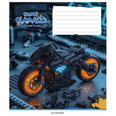 Зошит Школярик Iron garage 18 аркушів клітинка (018-3513K) Вінниця - фото 4