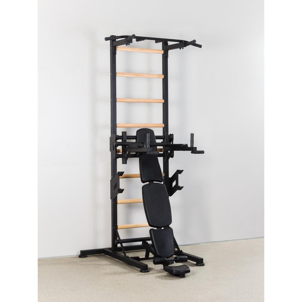 Шведская стенка усиленная передвижная до 130 кг с деревянными перекладинами из экологически ясеня и липы Каменское - изображение 2