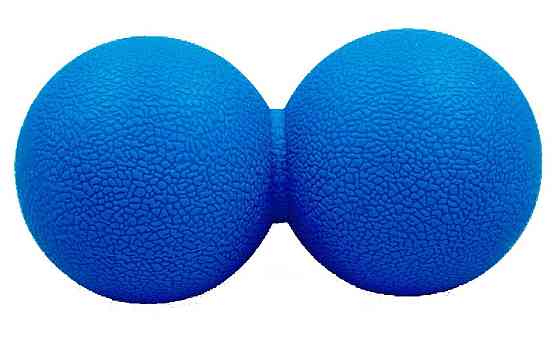 Масажний м'ячик EasyFit TPR подвійний 12х6 см синій Коломия