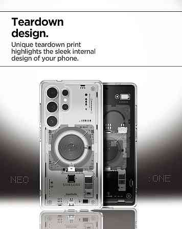 Чехол Spigen Ultra Hybrid MagFit для Galaxy S25 Ultra прозрачный магнитный Qi2 сертифицированный Neo One Киев