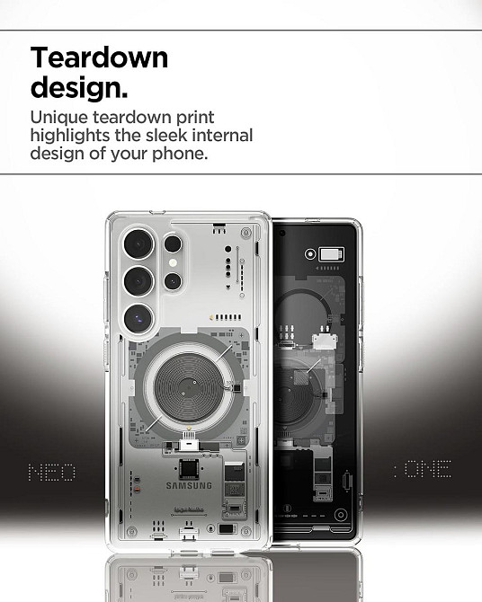 Чехол Spigen Ultra Hybrid MagFit для Galaxy S25 Ultra прозрачный магнитный Qi2 сертифицированный Neo One Киев - изображение 5