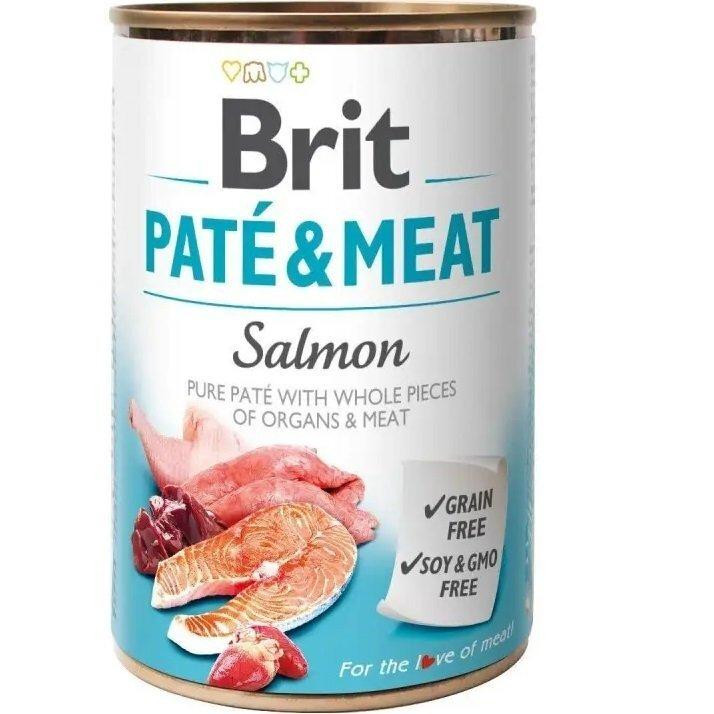 Влажный корм для собак Брит Brit Care со вкусом лосося и курицы 400 г Винница - изображение 1