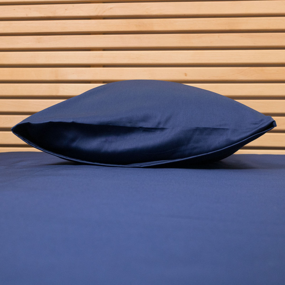 Наволочка на подушку 50х50 см сатин гладкофарбований 135 г/м2 YouStar 1 шт. (Темно-синій) Суми - фото 3