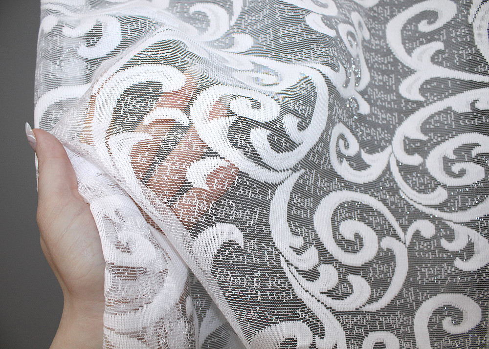 Тюль VR-Textil 693т Jak-1 Жаккард Белый 400х160 см (42-0797) Киев - изображение 3