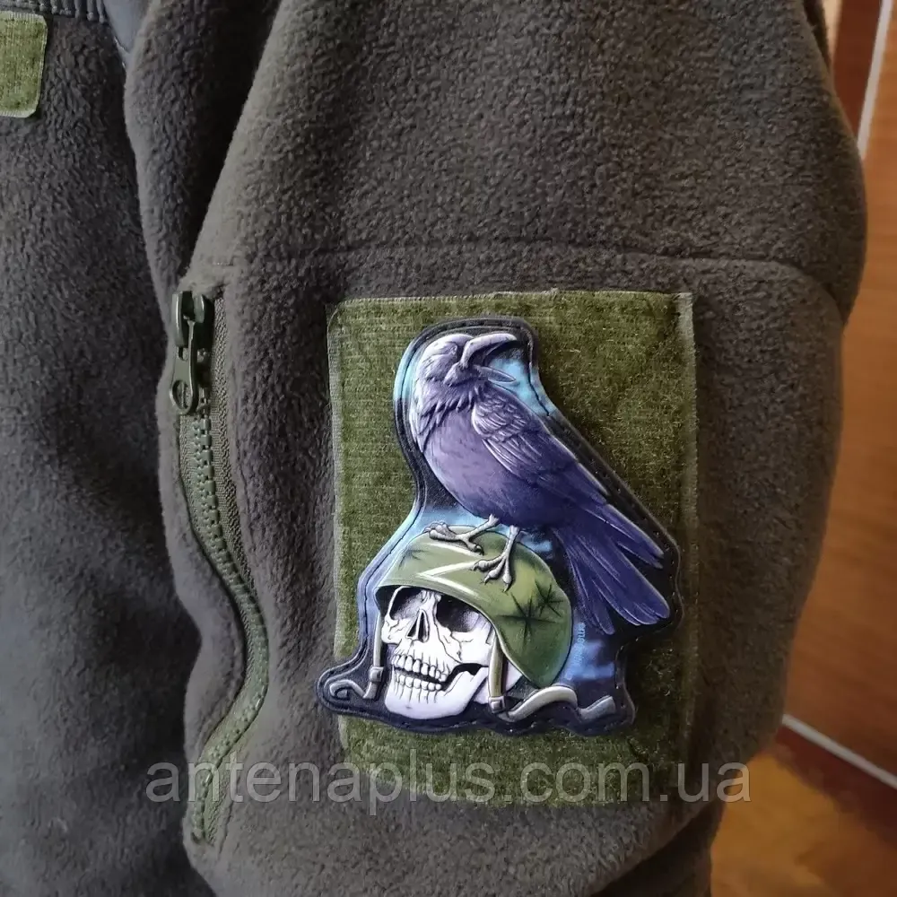 Череп и ворон объемный шеврон / патч Киев - изображение 3