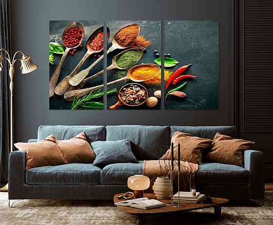 Модульная картина в гостиную / спальню   Спеції   ART-262_3A 70х130 см Киев