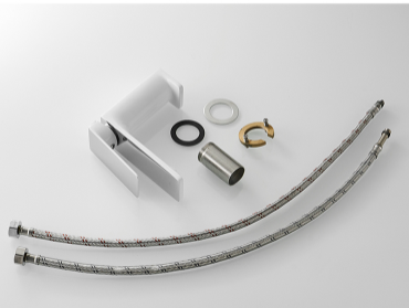 Смеситель для умывальника однорычажный, кран для раковины латунь WanFan для ванной комнаты Белый-Хром Каменец-Подольский - изображение 4