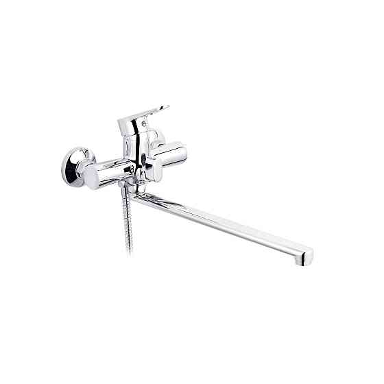 Змішувач для ванни Kroner KRM Elbe - C070 з душовим гарнітуром, хром Київ