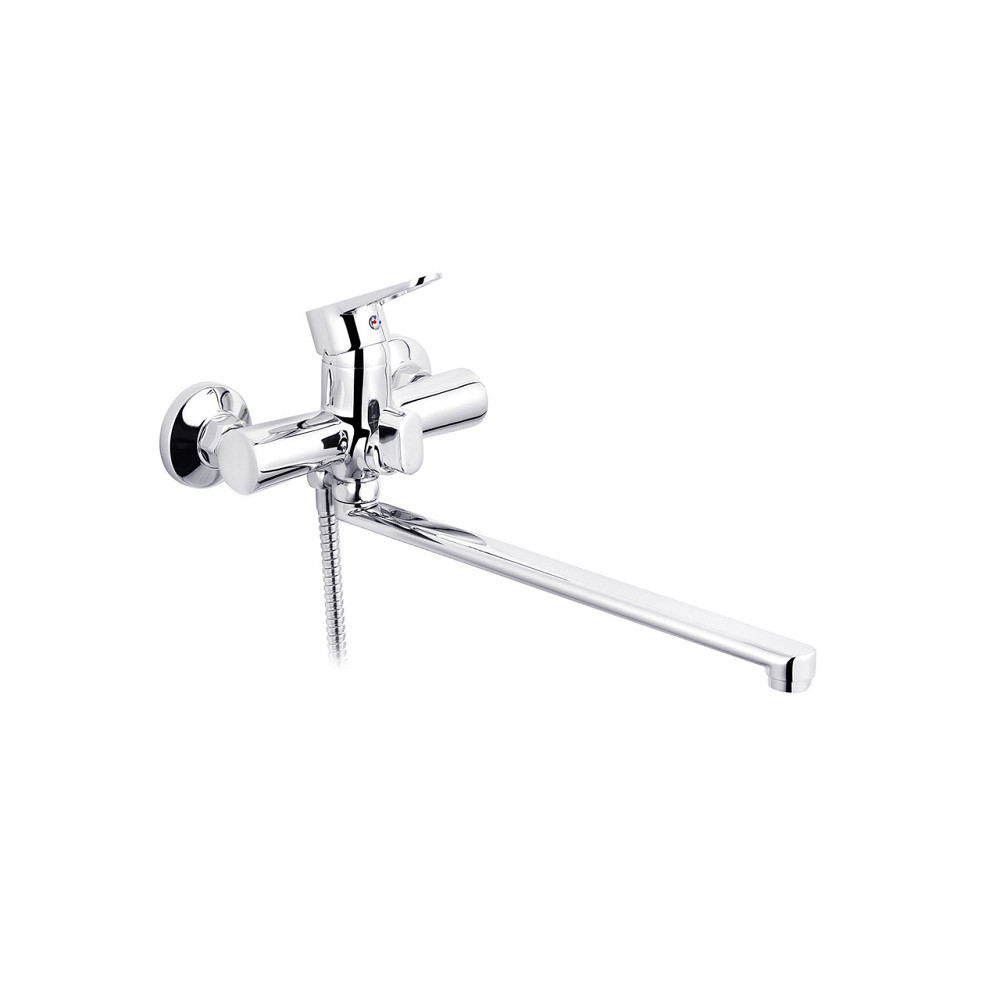 Змішувач для ванни Kroner KRM Elbe - C070 з душовим гарнітуром, хром Київ - фото 3