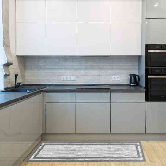 Килимки кухонні Lovely Svi - м'які з ефектом пам'яті антиковзаючі - 44x150x 1 см Сіра окантовка (181223) Київ